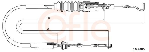 Трос газу COFLE 144305 - zapix