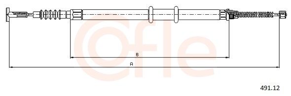 Трос ручного гальма COFLE 49112 - zapix