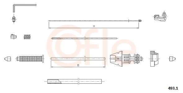Трос газу COFLE 4931 - zapix