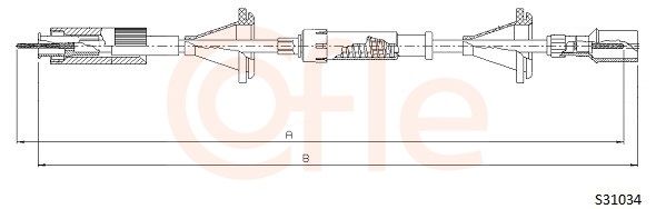 Трос спідометра COFLE S31034 - zapix