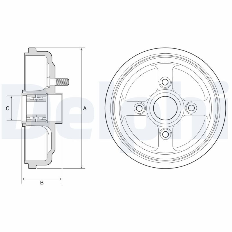 Гальмівний барабан DELPHI BFR567 - zapix
