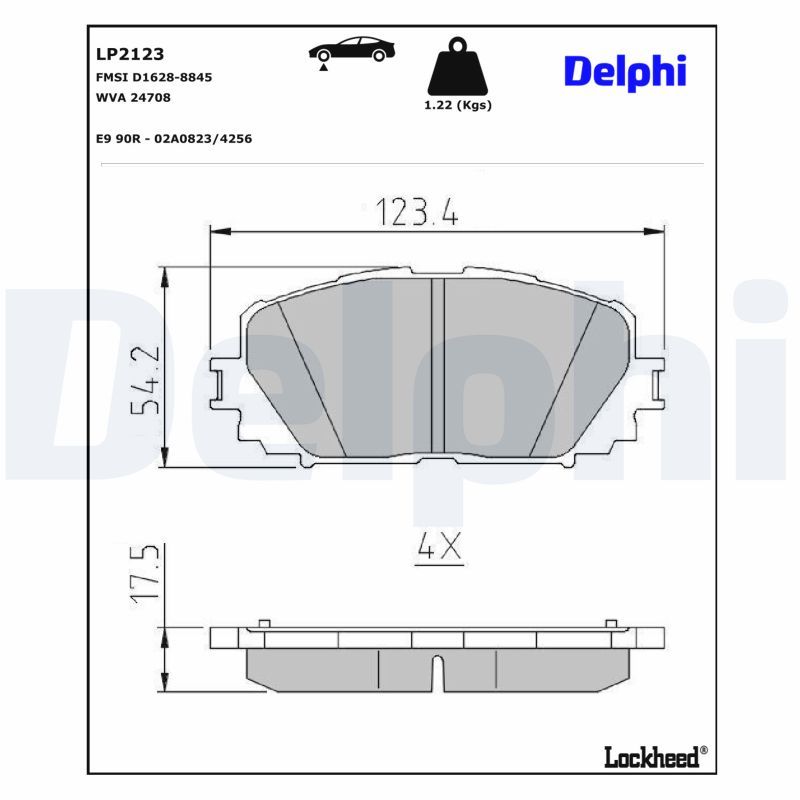Гальмівні колодки дискові DELPHI LP2123 - zapix