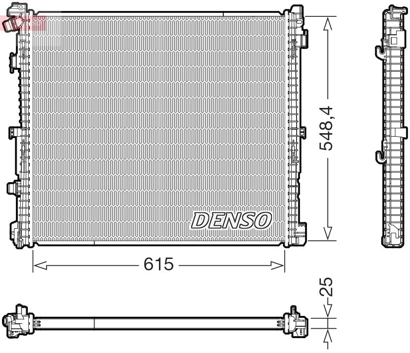 Радіатор охолодження двигуна DENSO DRM05018 - zapix