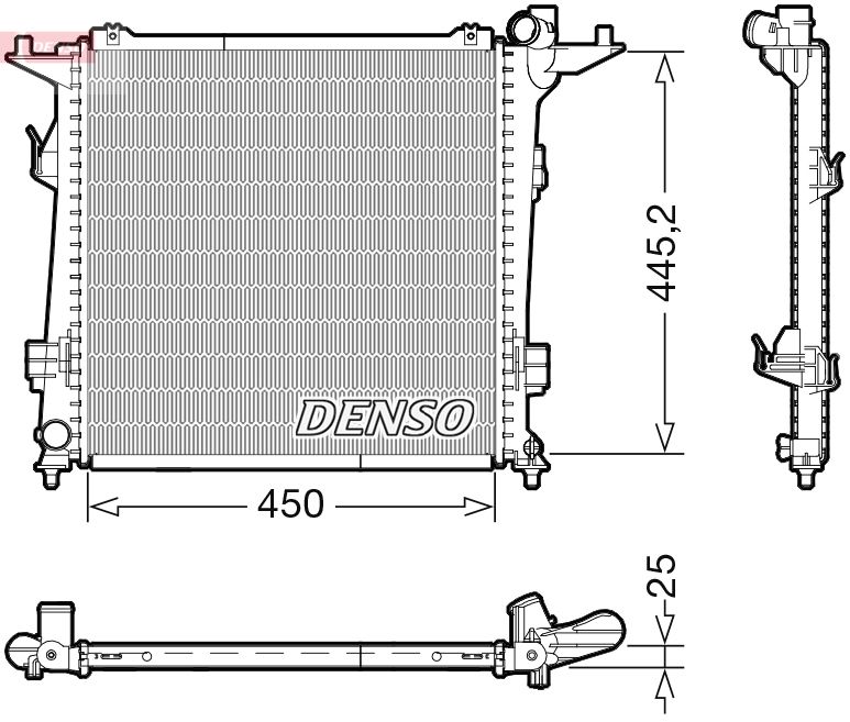 Радіатор охолодження двигуна DENSO DRM43006 - zapix
