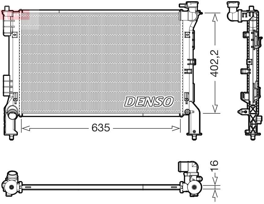 Радіатор охолодження двигуна DENSO DRM43012 - zapix