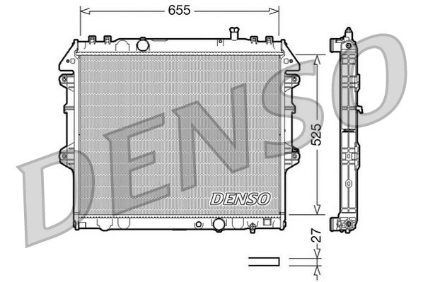 Радіатор охолодження двигуна DENSO DRM50039 - zapix