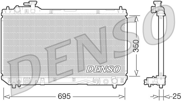 Радіатор охолодження двигуна DENSO DRM50063 - zapix