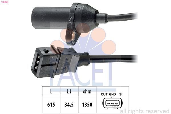 Датчик положення колінчастого валу FACET 90053 - zapix