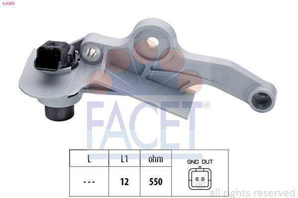Датчик положення колінчастого валу FACET 90299 - zapix