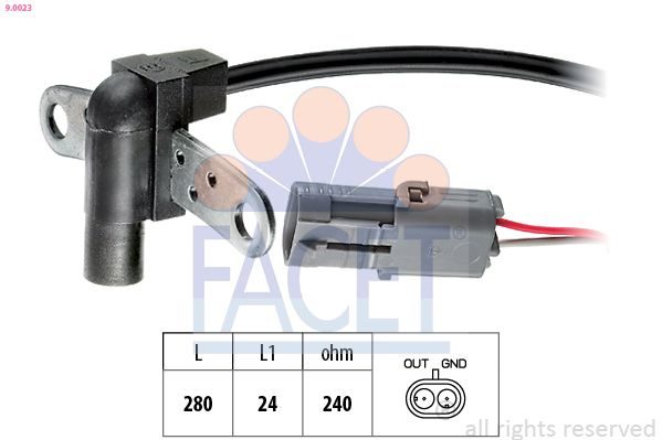Датчик положення колінчастого валу FACET 90023 - zapix