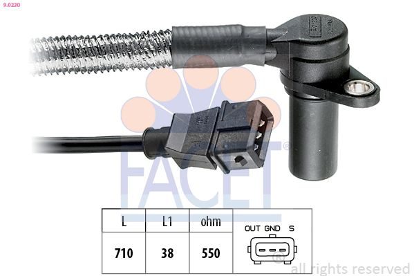 Датчик положення колінчастого валу FACET 90230 - zapix