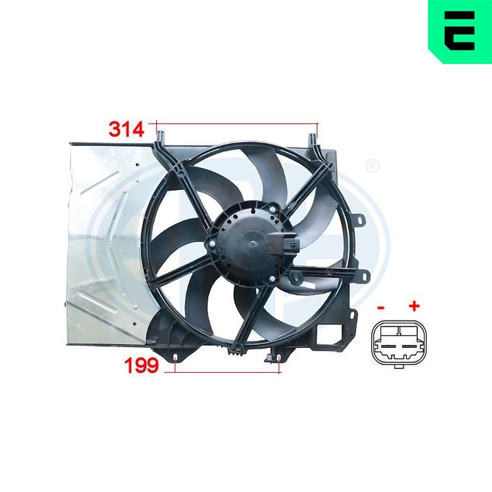 Вентилятор системи охолодження ERA 352043 - zapix