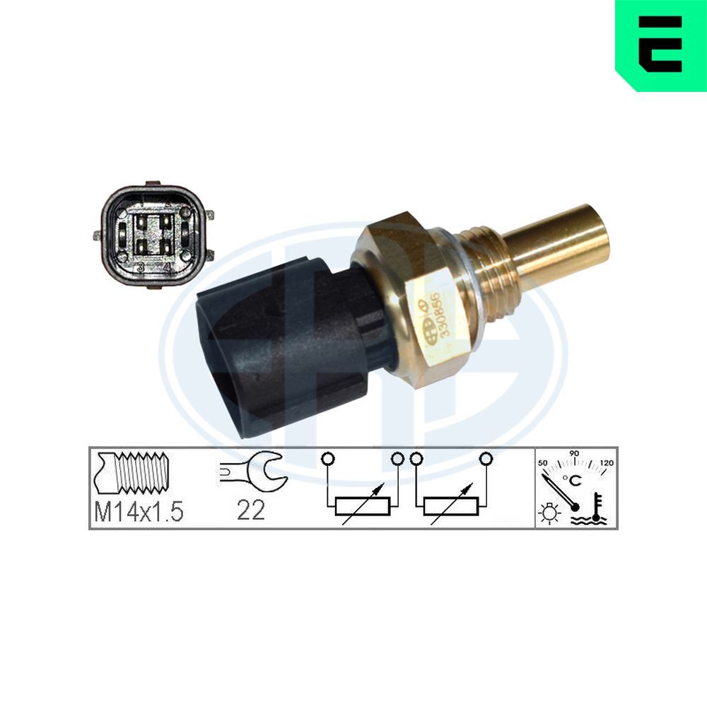 Датчик температури охолоджуючої рідини ERA 330856 - zapix