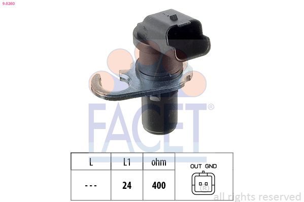 Датчик положення колінчастого валу FACET 90260 - zapix