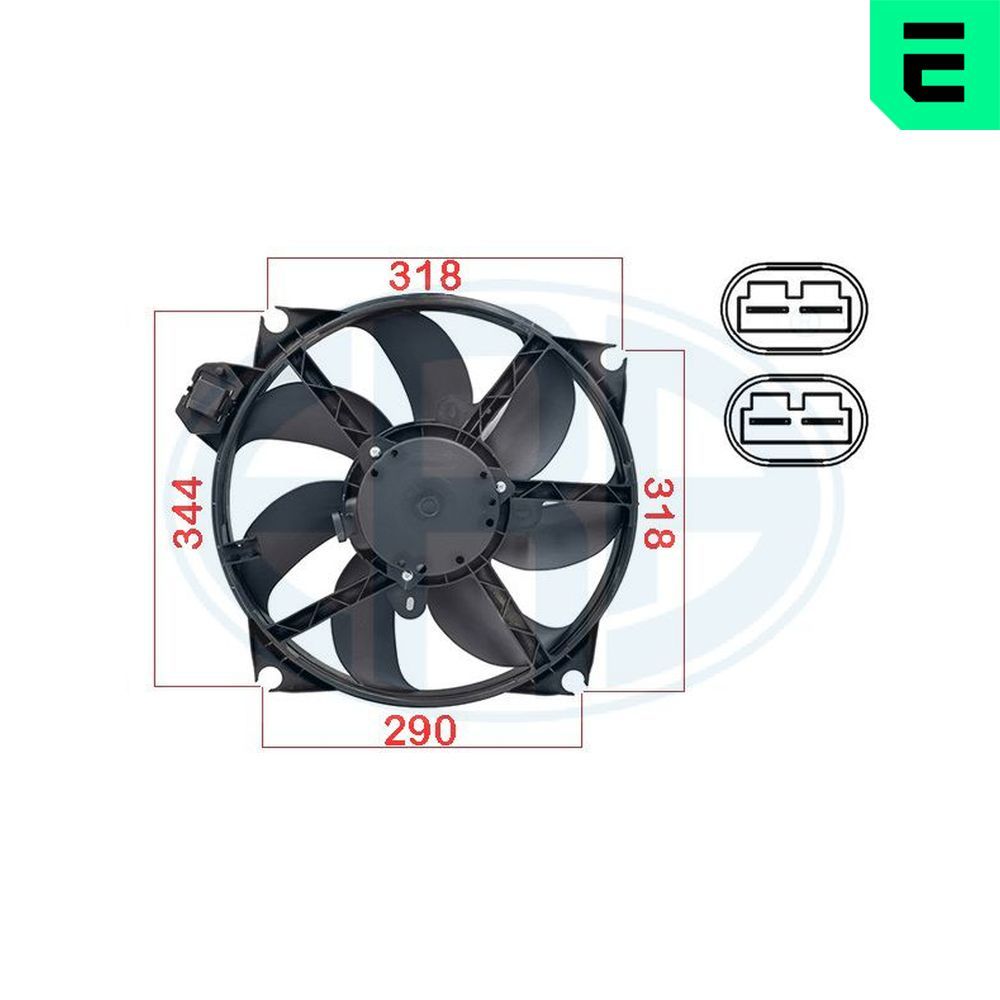 Вентилятор системи охолодження ERA 352084 - zapix