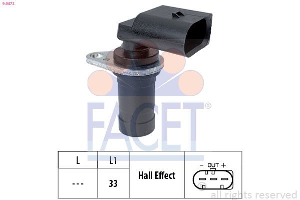 Датчик положення колінчастого валу FACET 90472 - zapix