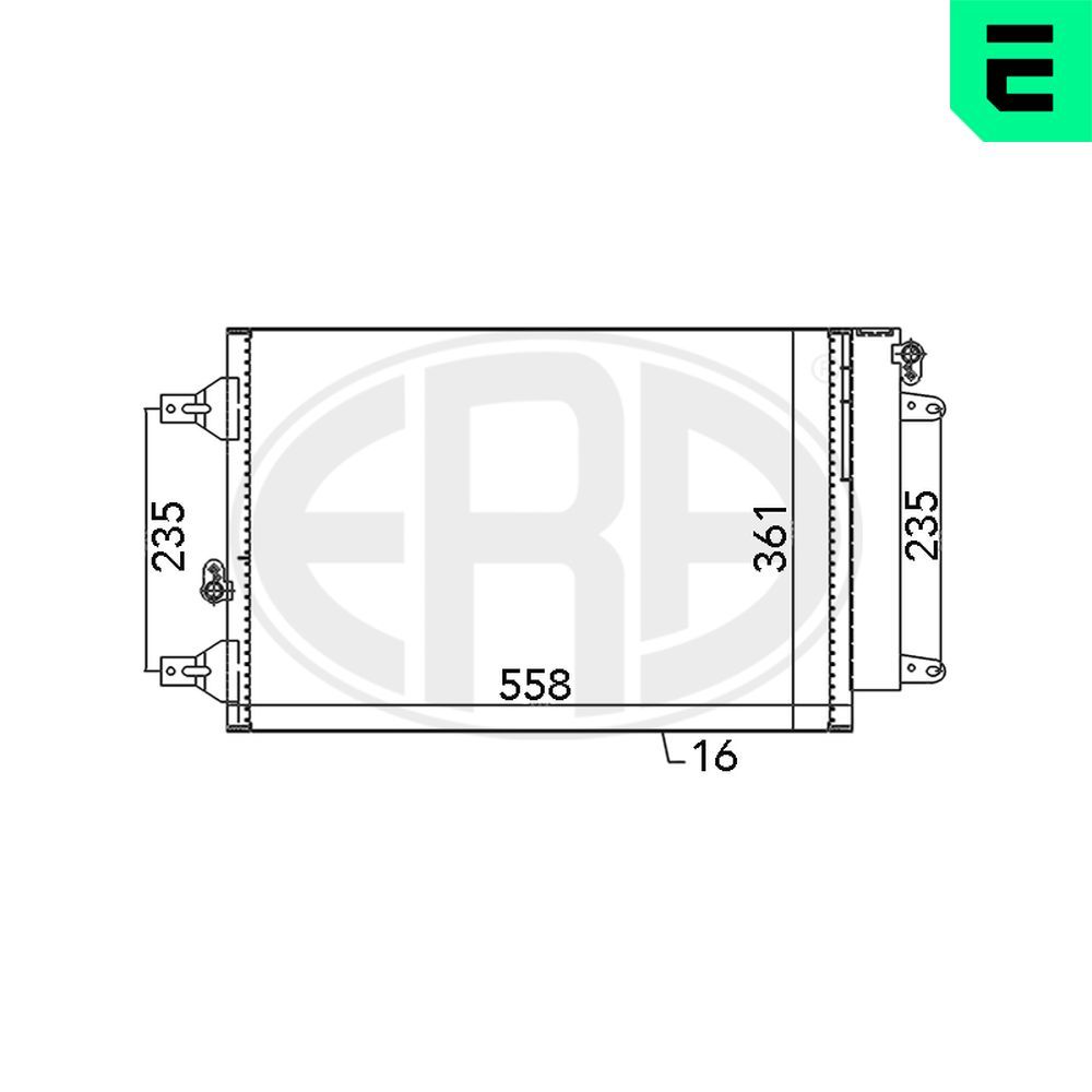 Радіатор кондиціонера ERA 667059 - zapix
