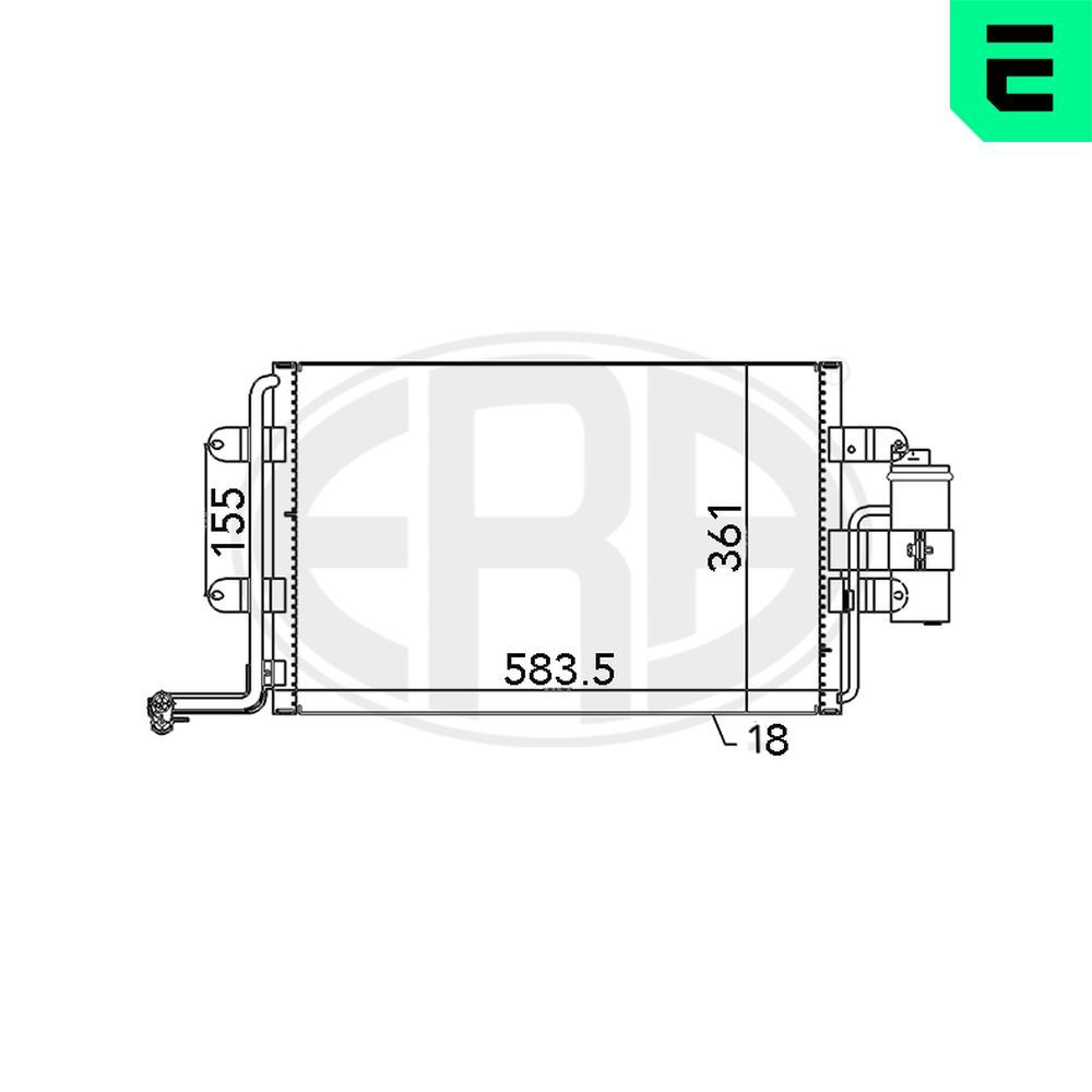 Радіатор кондиціонера ERA 667062 - zapix