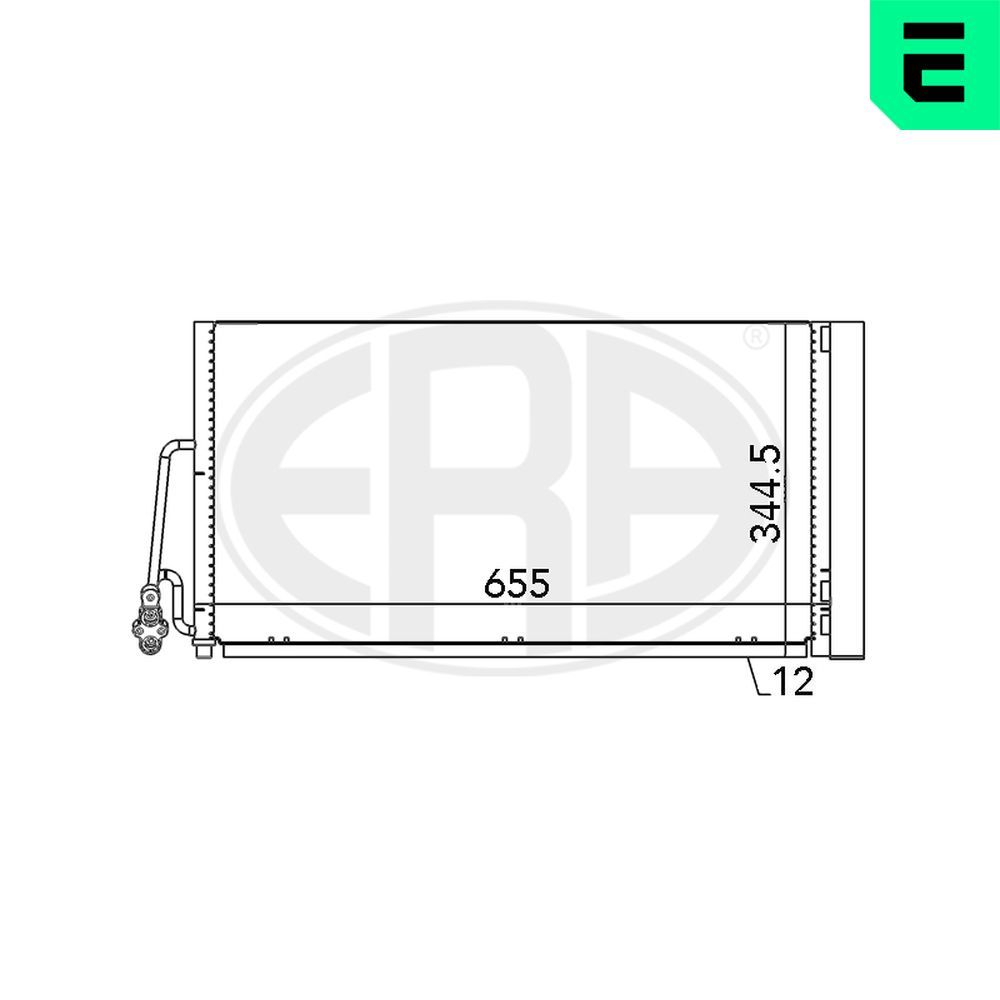 Радіатор кондиціонера ERA 667090 - zapix