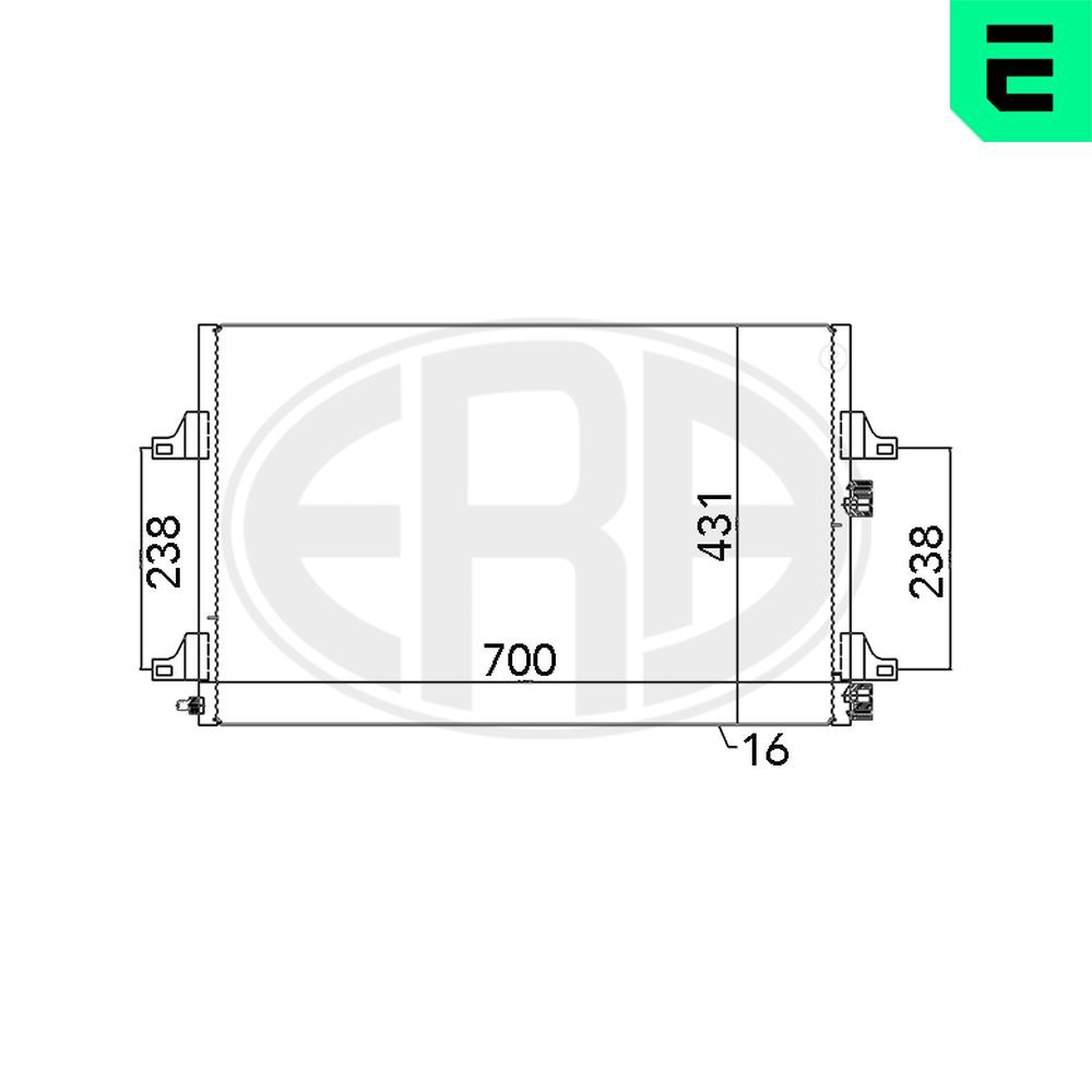 Радіатор кондиціонера ERA 667106 - zapix