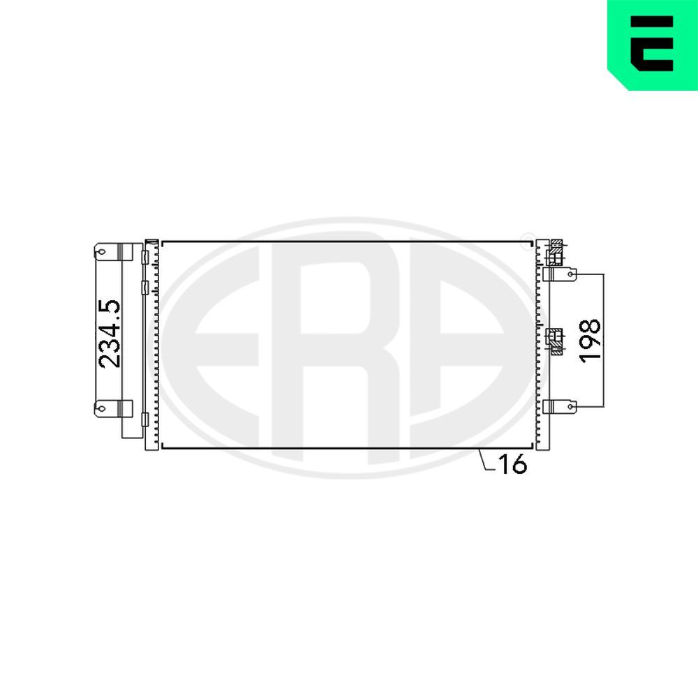Радіатор кондиціонера ERA 667109 - zapix