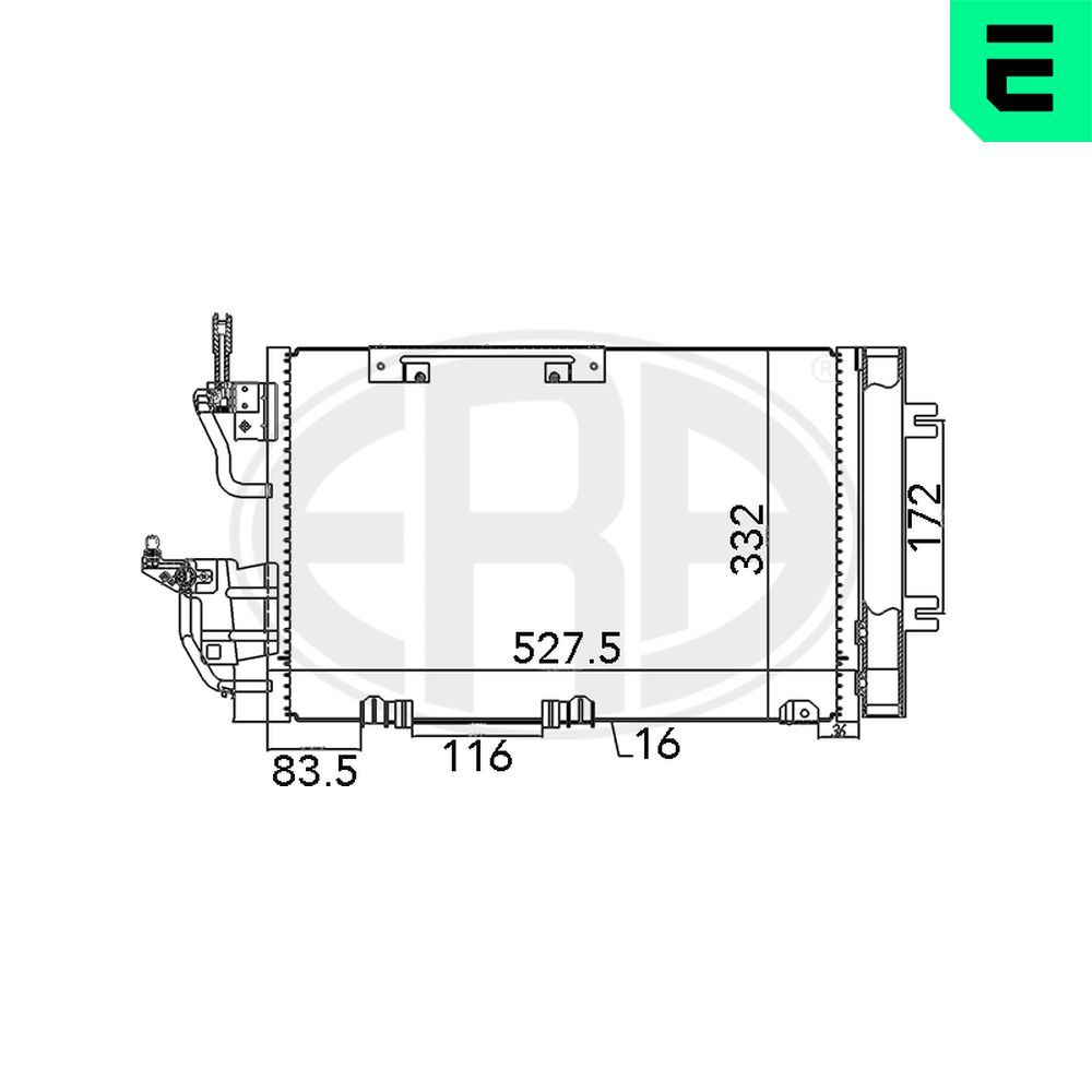 Радіатор кондиціонера ERA 667015 - zapix