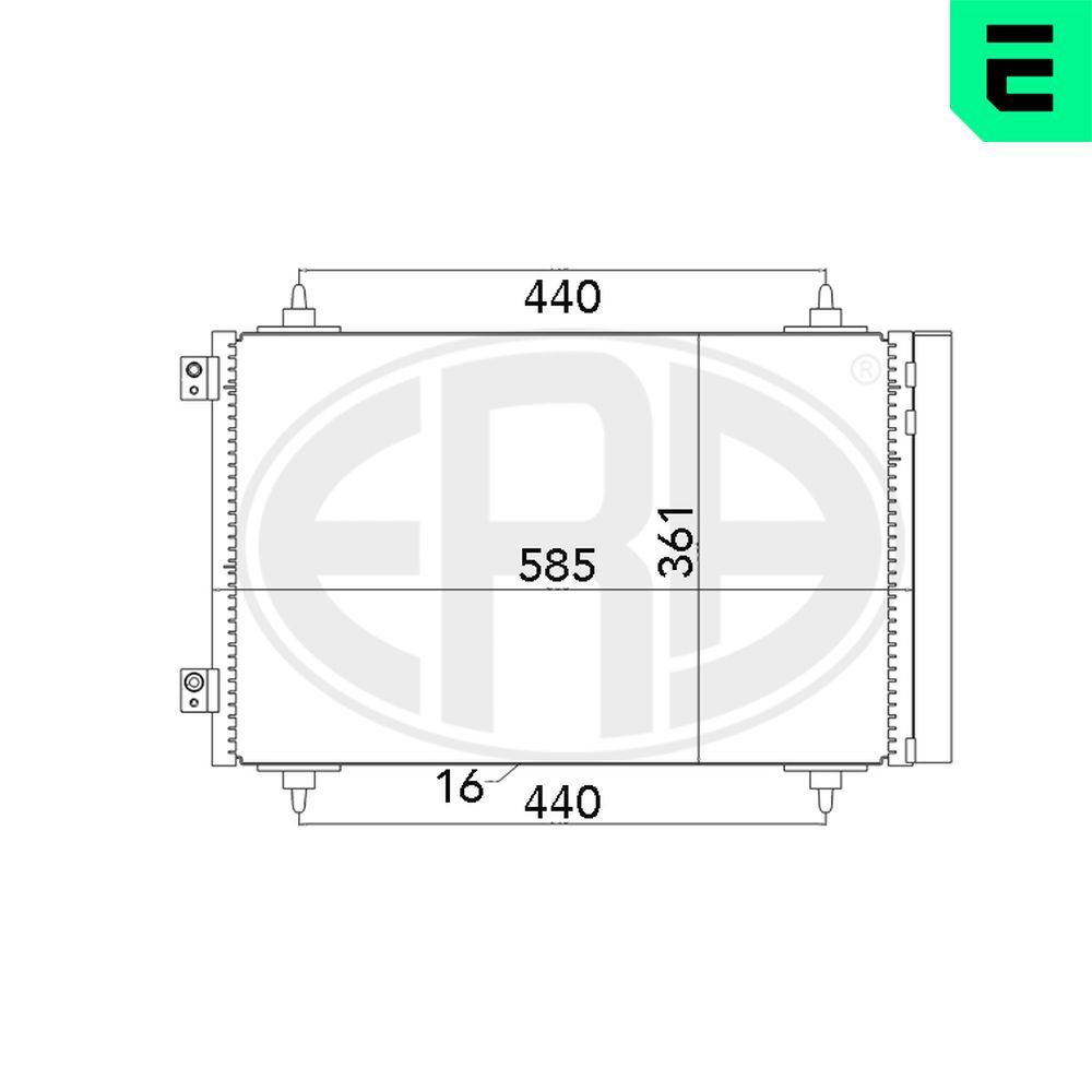 Радиатор кондиционера ERA 667016