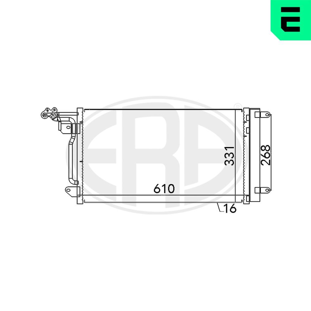 Радіатор кондиціонера ERA 667026 - zapix