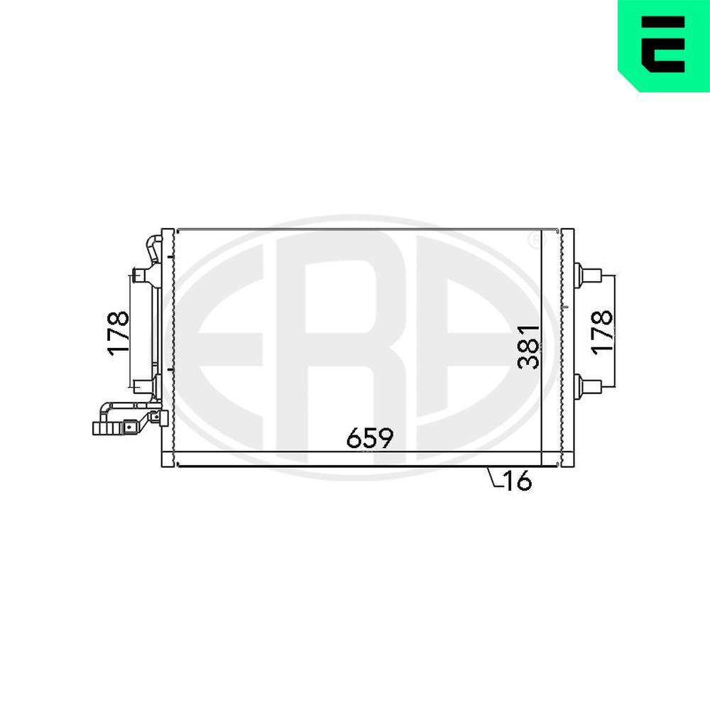 Радіатор кондиціонера ERA 667027 - zapix