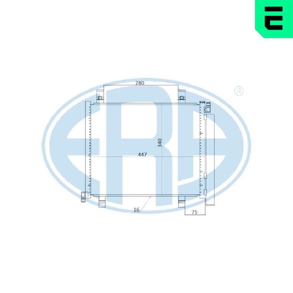 Радіатор кондиціонера ERA 667256 - zapix