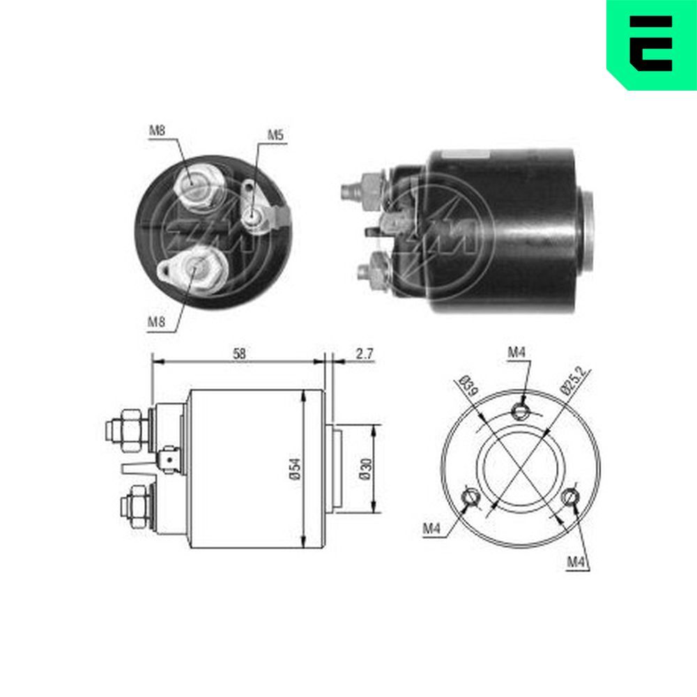 Втягуюче реле стартера ERA ZM599 - zapix