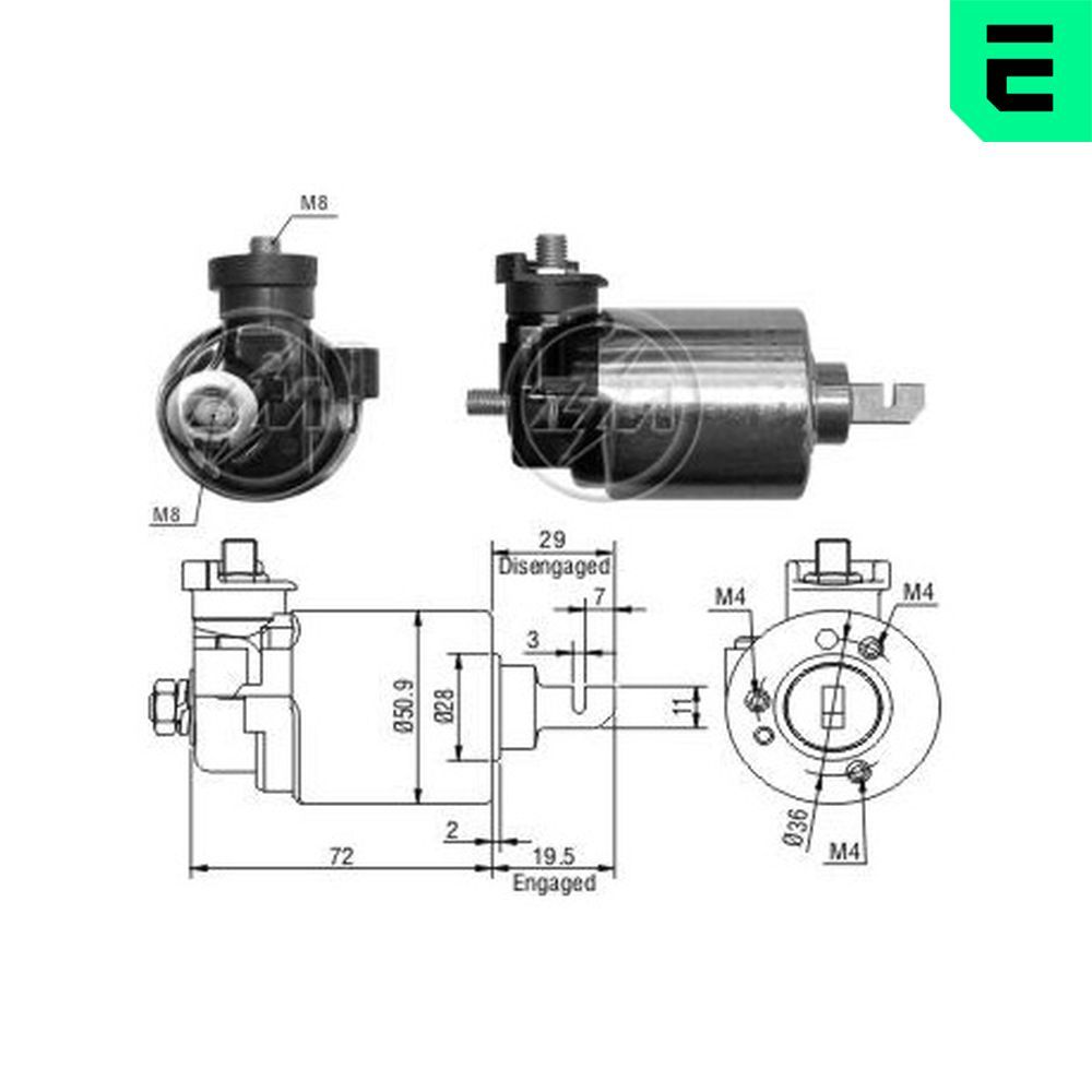 Втягуюче реле стартера ERA ZM605 - zapix