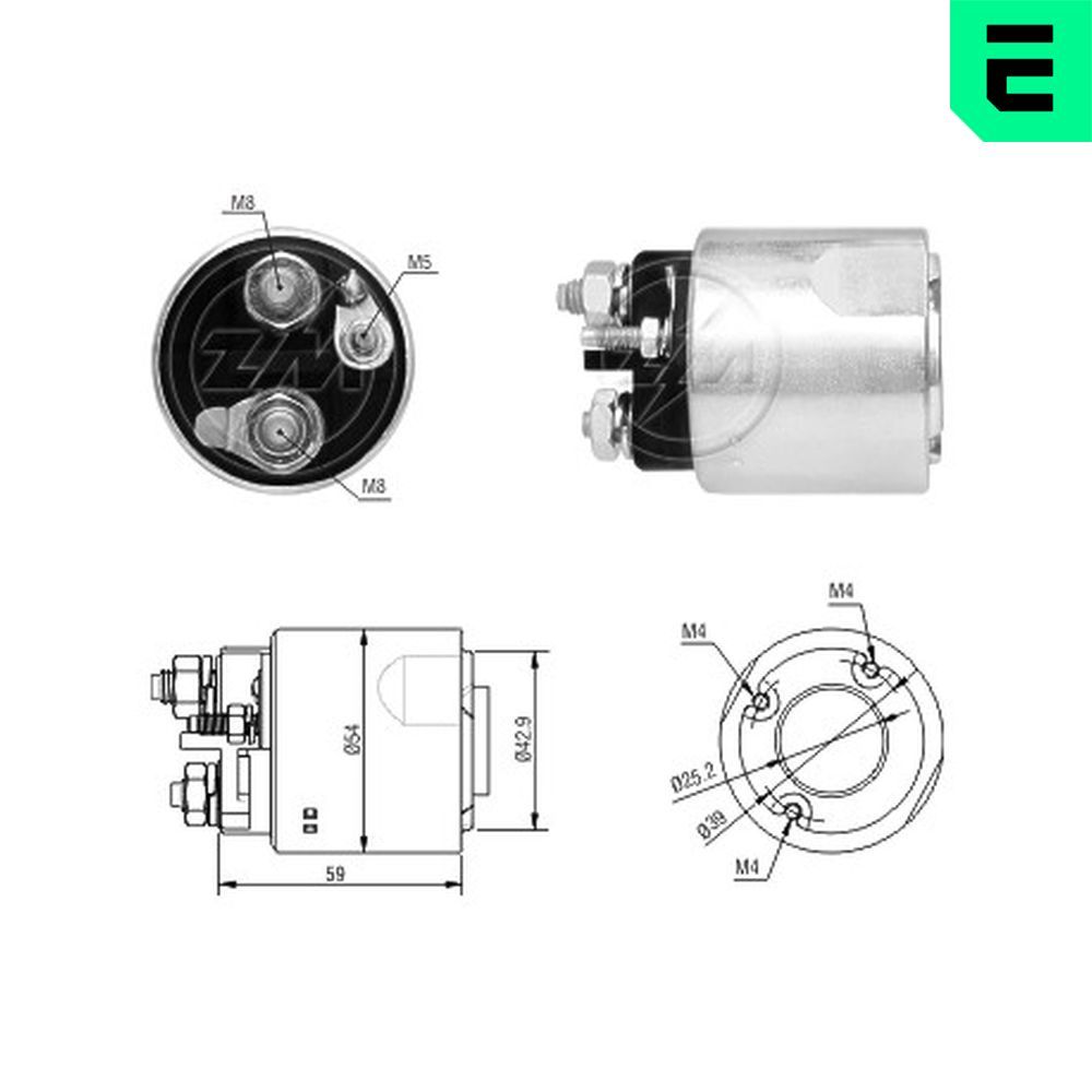Втягуюче реле стартера ERA ZM6492 - zapix