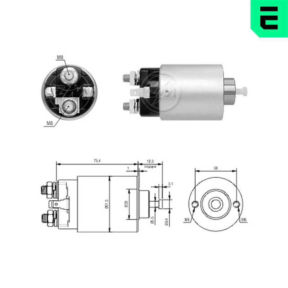 Втягуюче реле стартера ERA ZM6698 - zapix