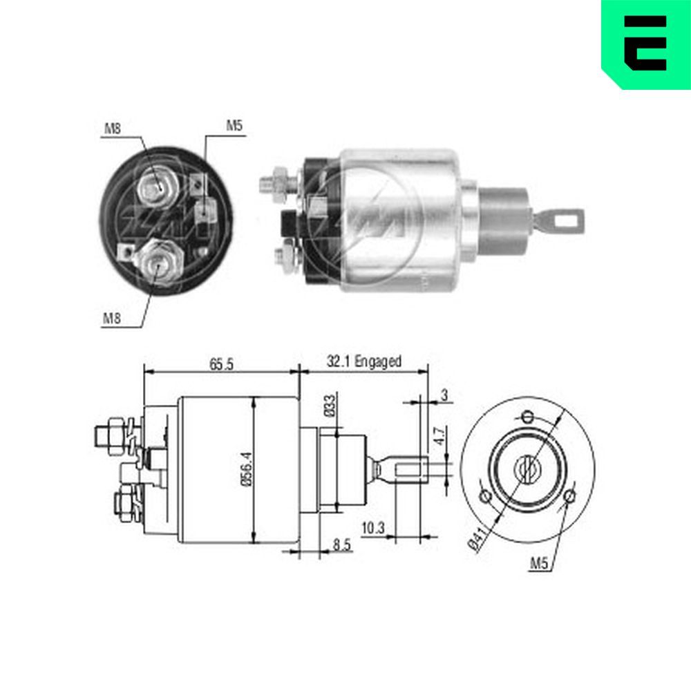 Втягуюче реле стартера ERA ZM674 - zapix
