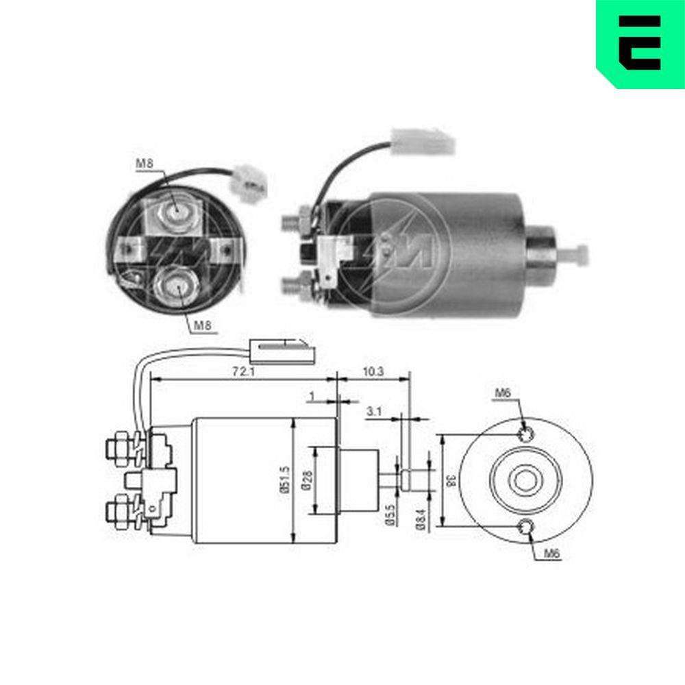 Втягуюче реле стартера ERA ZM696 - zapix