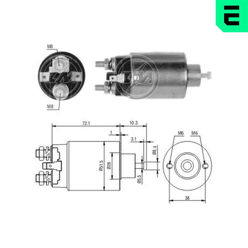 Втягуюче реле стартера ERA ZM697 - zapix