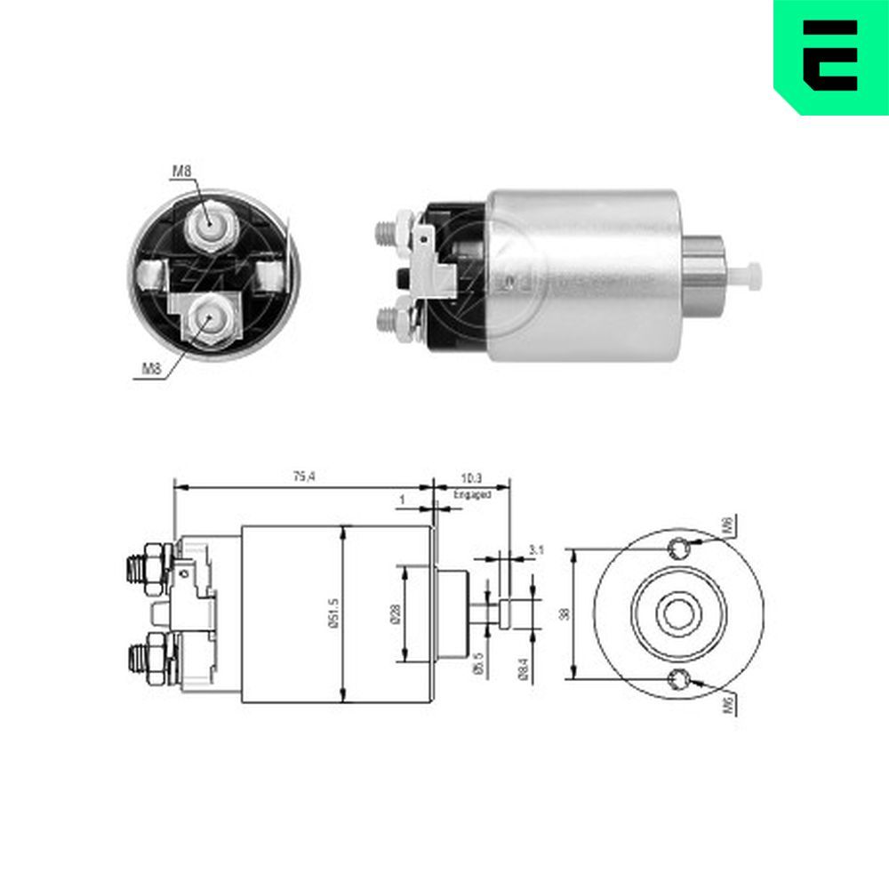 Втягуюче реле стартера ERA ZM7698 - zapix