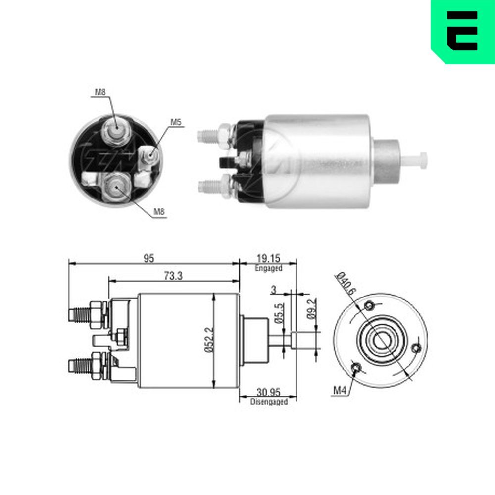 Втягуюче реле стартера ERA ZM8860 - zapix