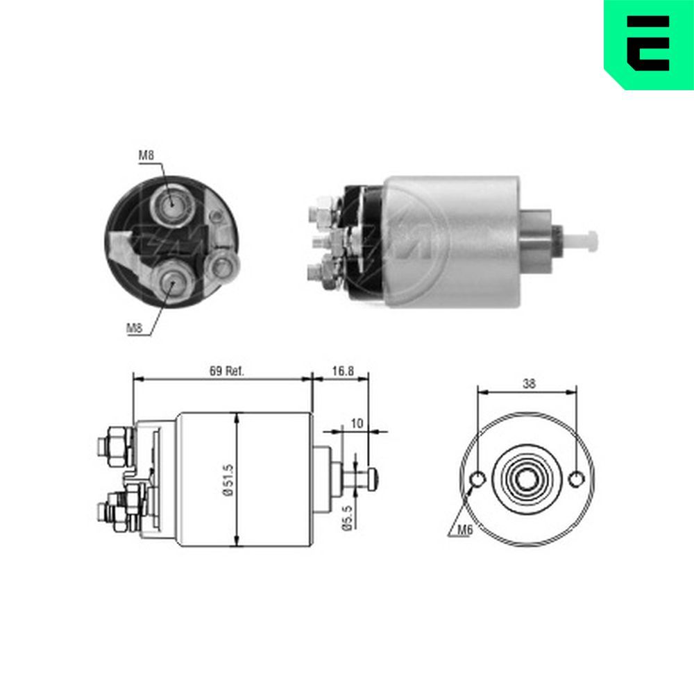Втягуюче реле стартера ERA ZM961 - zapix