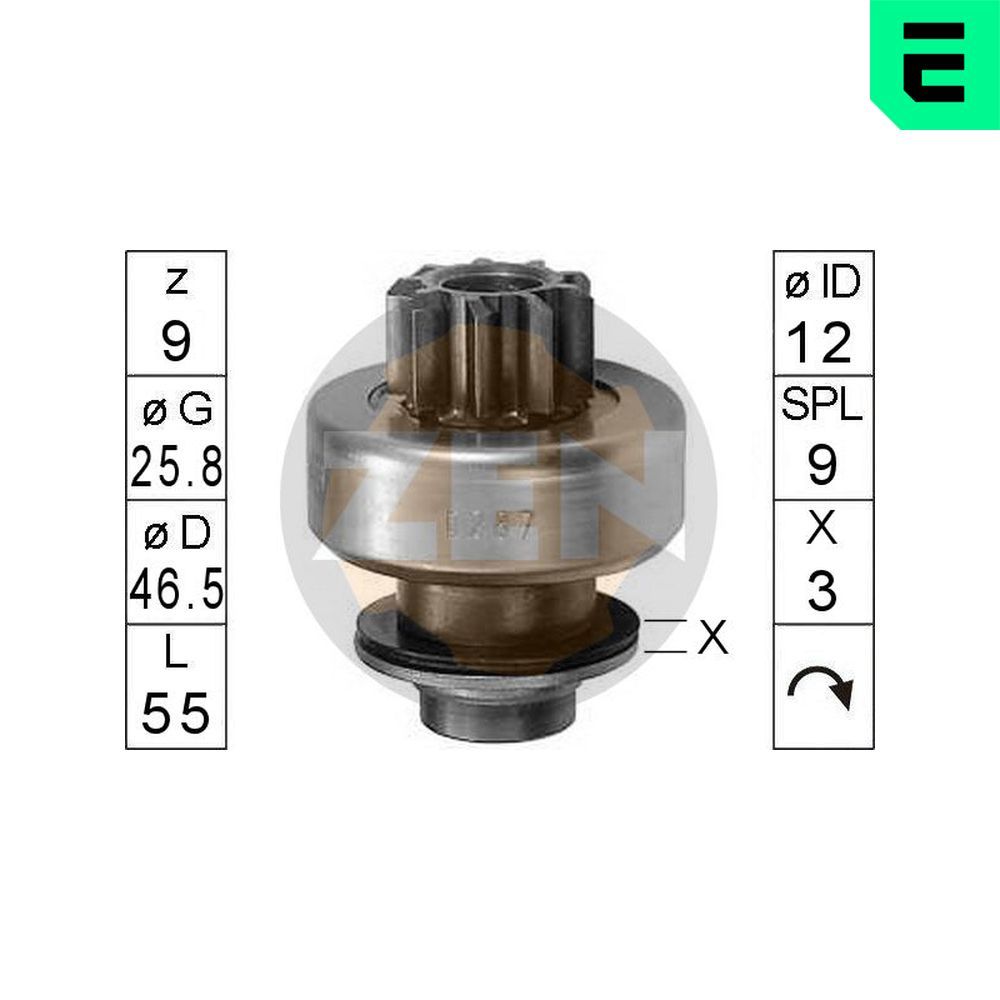 Бендикс стартера ERA ZN0287 - zapix