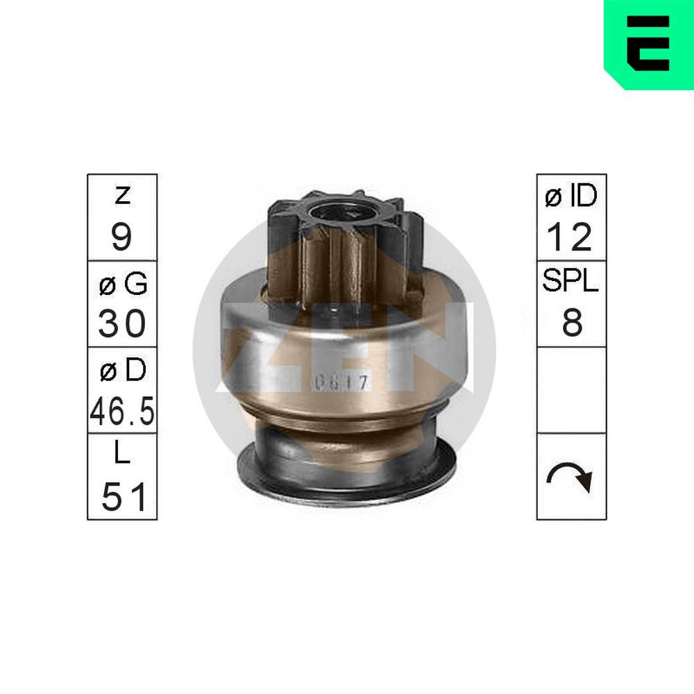 Бендикс стартера ERA ZN0617 - zapix
