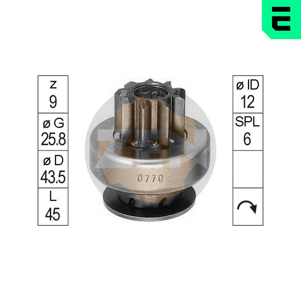 Бендикс стартера ERA ZN0770 - zapix