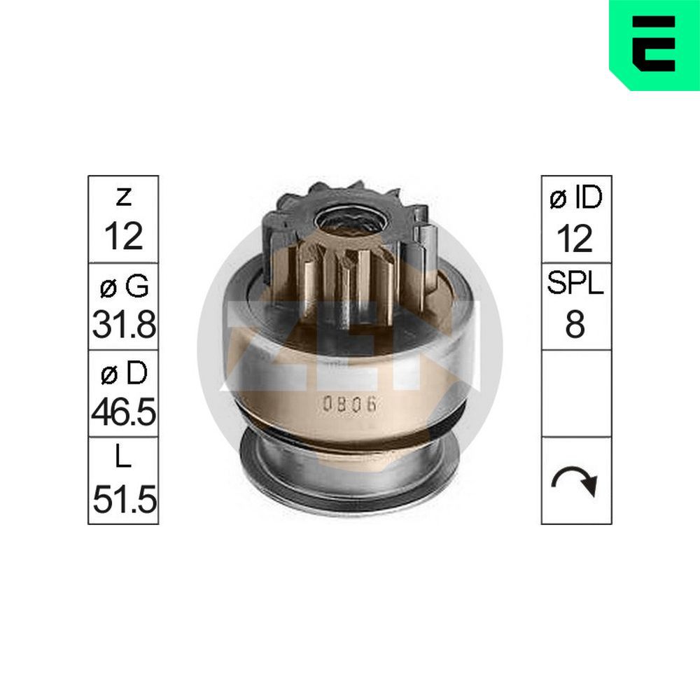 Бендикс стартера ERA ZN0806 - zapix