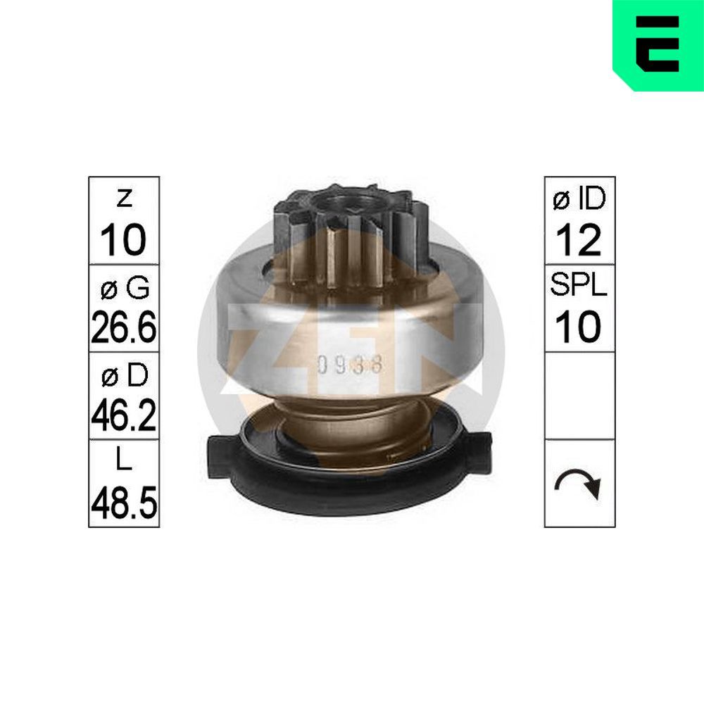 Бендикс стартера ERA ZN0938 - zapix