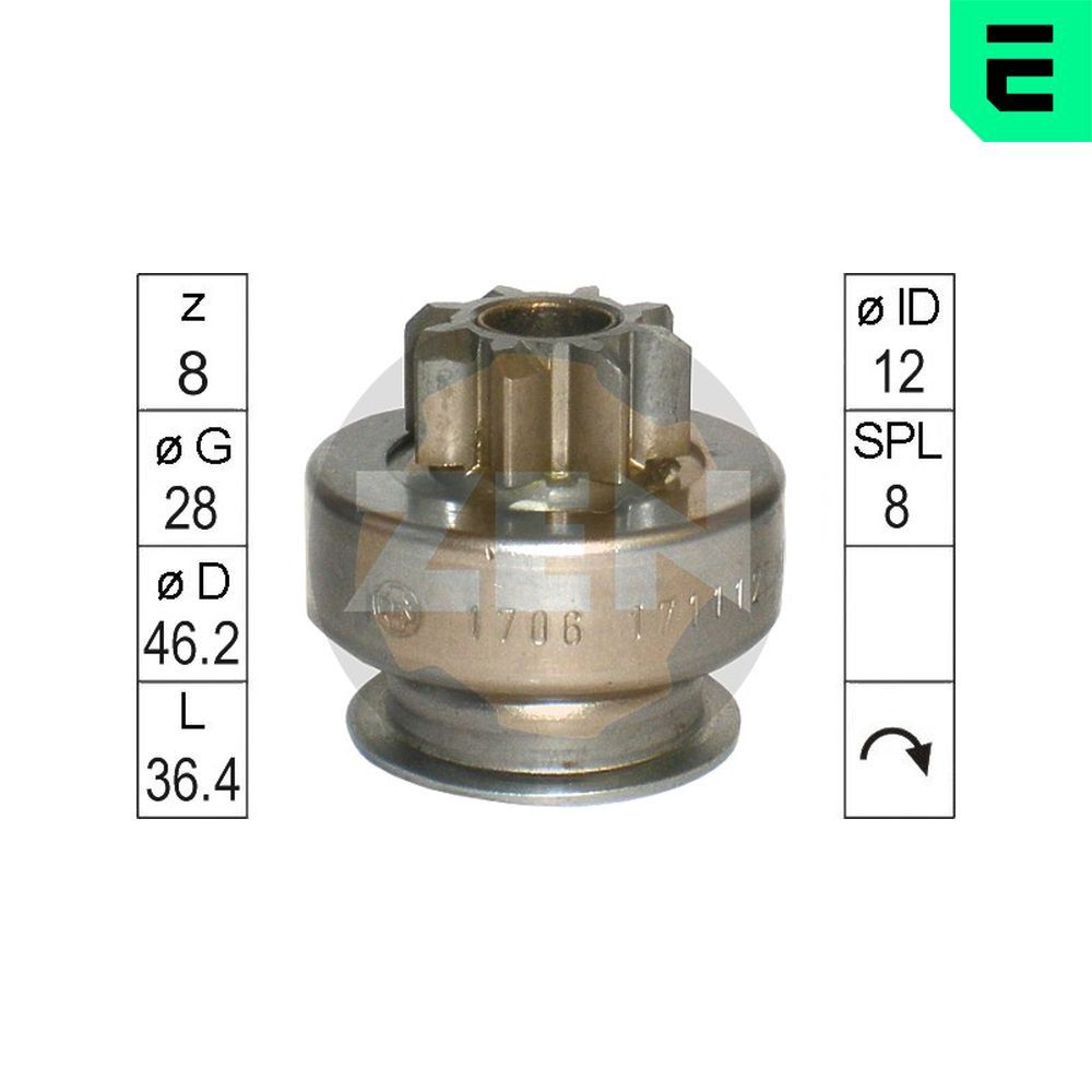 Бендикс стартера ERA ZN1706 - zapix