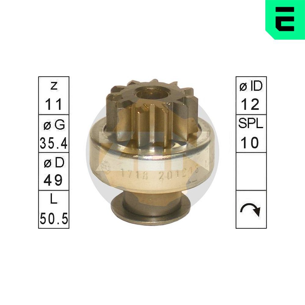 Бендикс стартера ERA ZN1718 - zapix