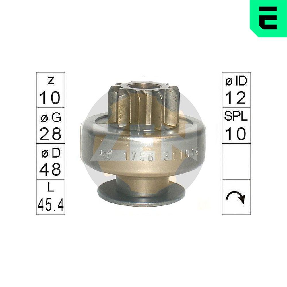 Бендикс стартера ERA ZN1756 - zapix