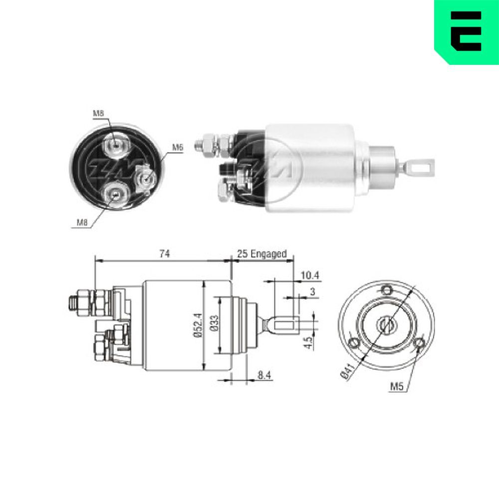 Втягуюче реле стартера ERA ZM1381 - zapix