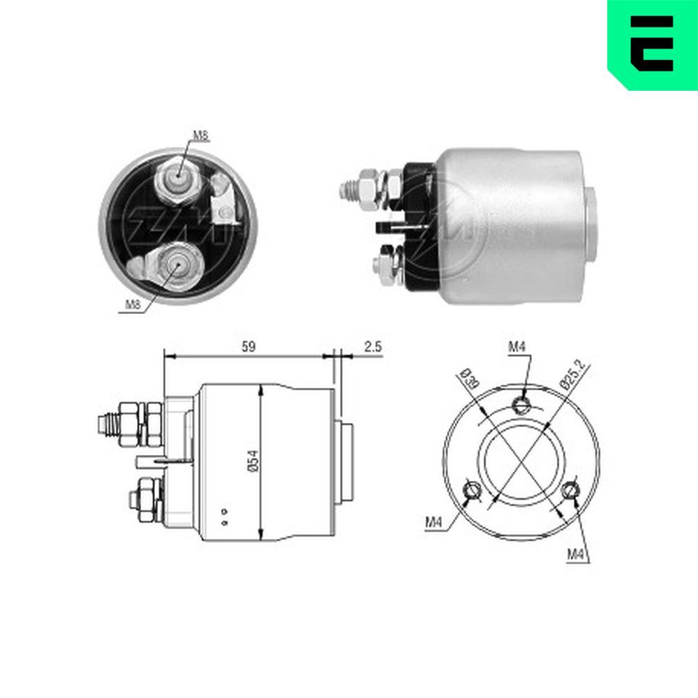 Втягуюче реле стартера ERA ZM1493 - zapix
